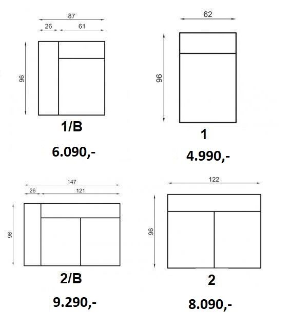 Rohová sedačka OSCAR program
