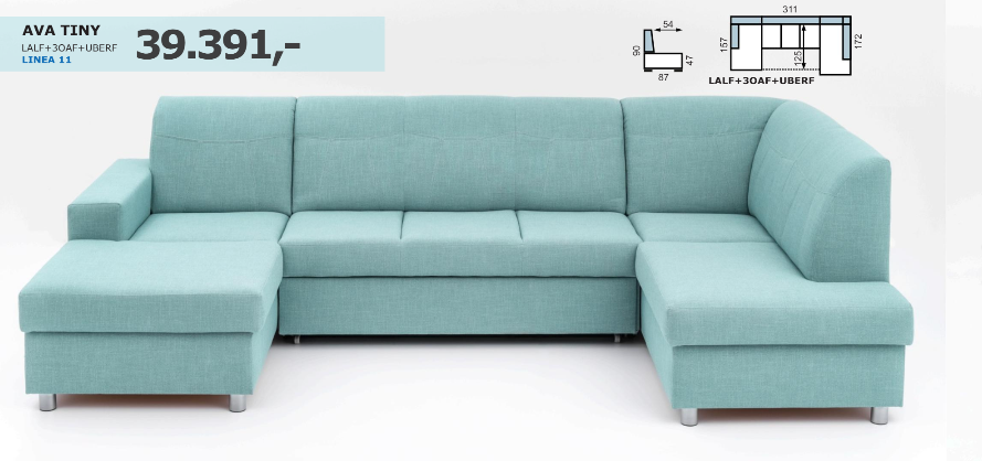 Sedací souprava AVA TINY do U