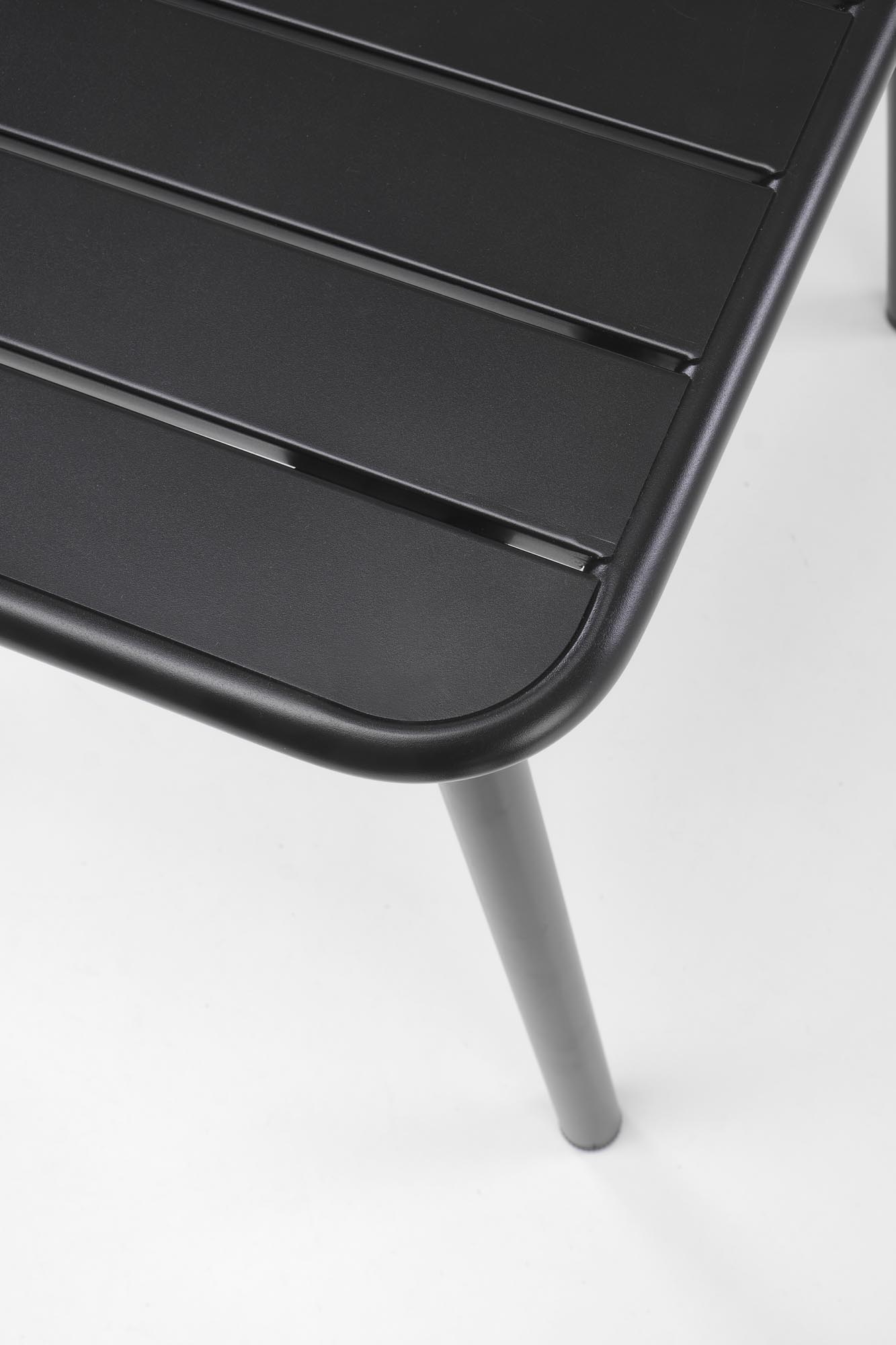 Zahradní stůl čtvercový BOSCO černý