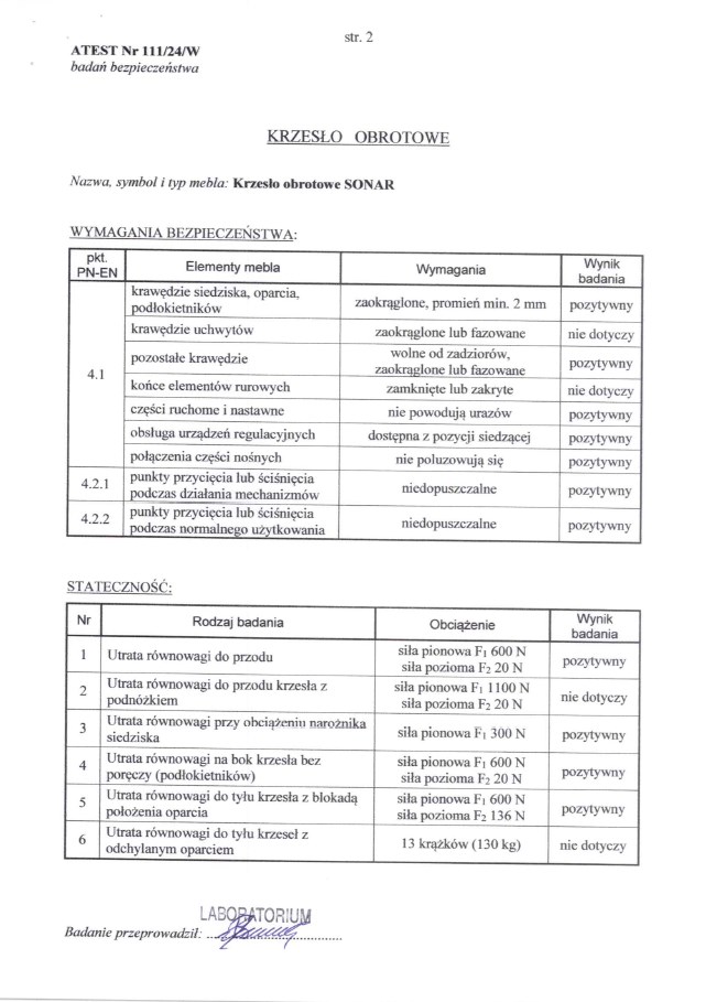 Kancelářské křeslo SONAR