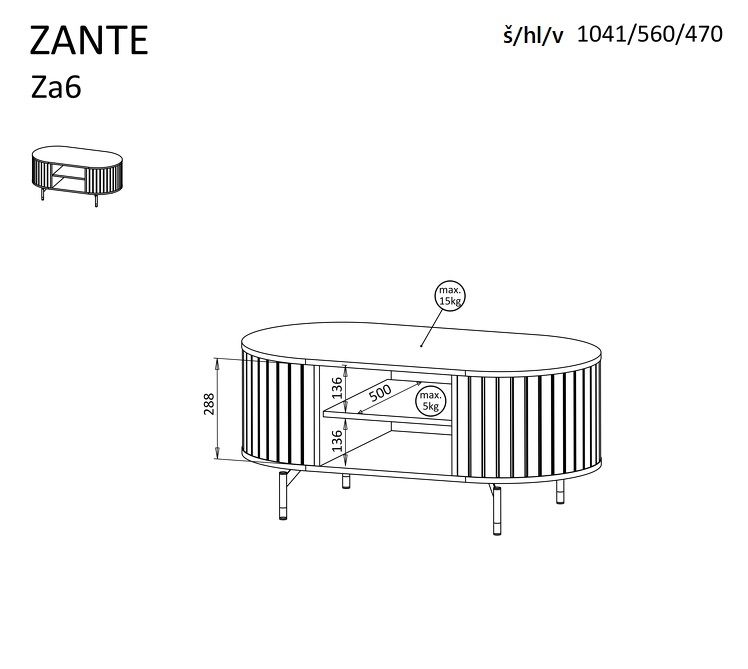 Konferenční stolek ZANTE 6
