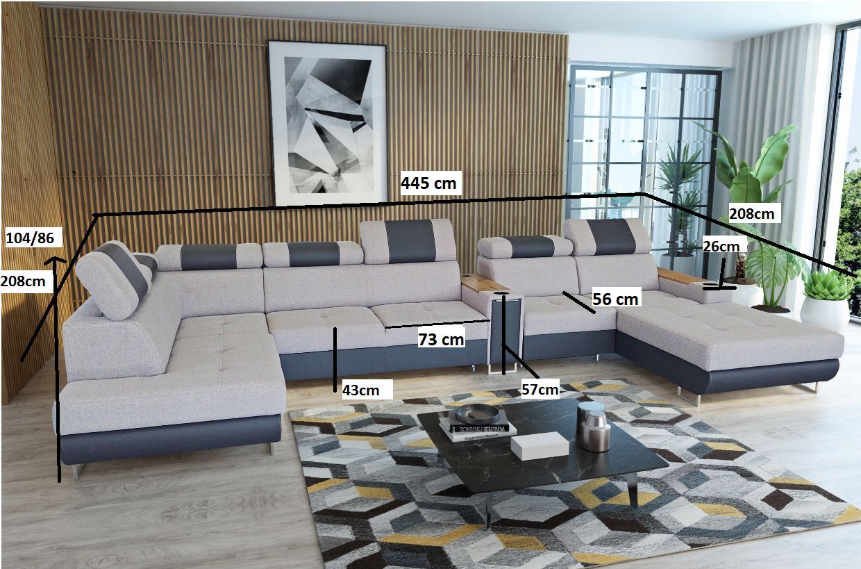 Sedací souprava SEVIL DUO do U