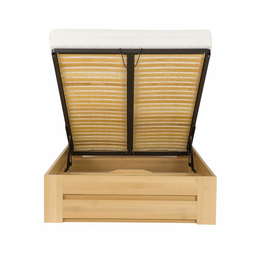 Manželská postel z masivu LK192 BOX buk