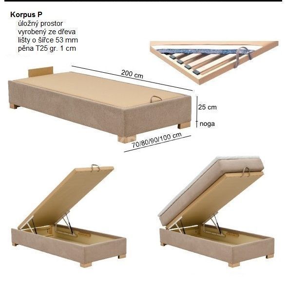 Manželská postel BOXSPRING 606