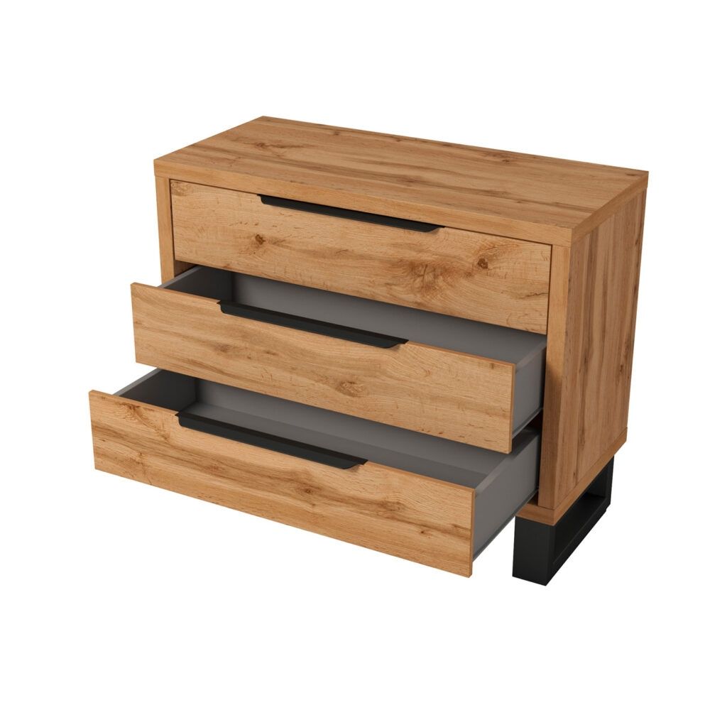 Komoda HALES dub wotan/černá