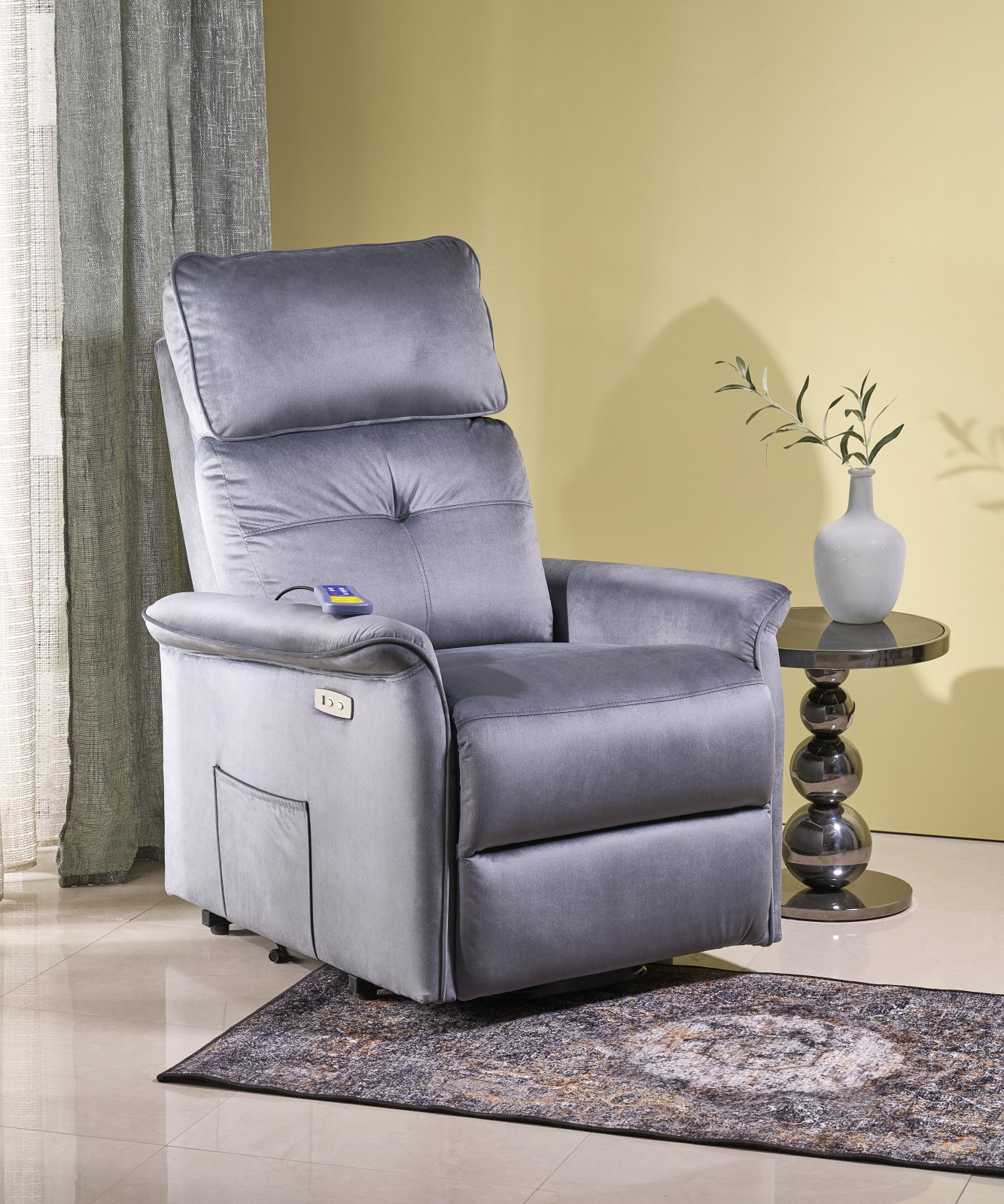 Relaxační křeslo SEMIR 2 šedé