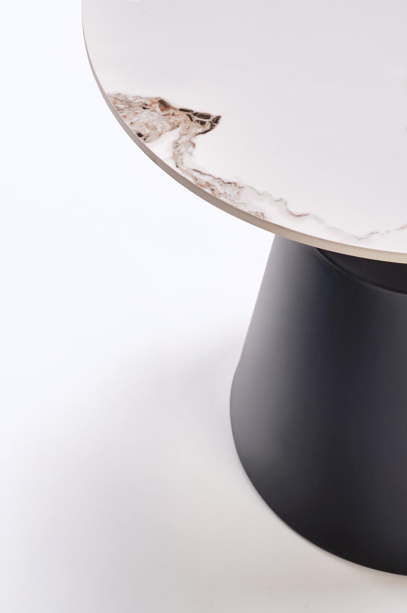 Konferenční stolky MAGNETA set 2ks bílý mramor/černá