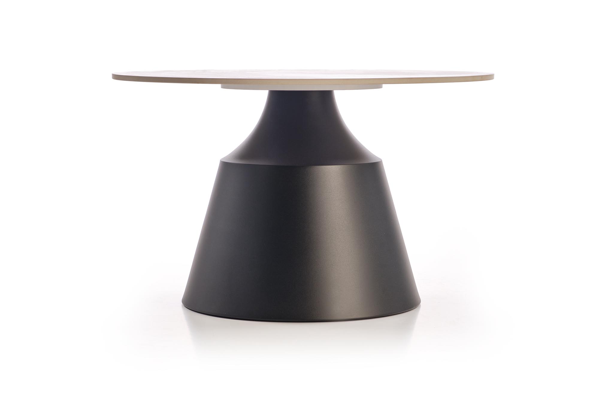 Konferenční stolky MAGNETA set 2ks bílý mramor/černá