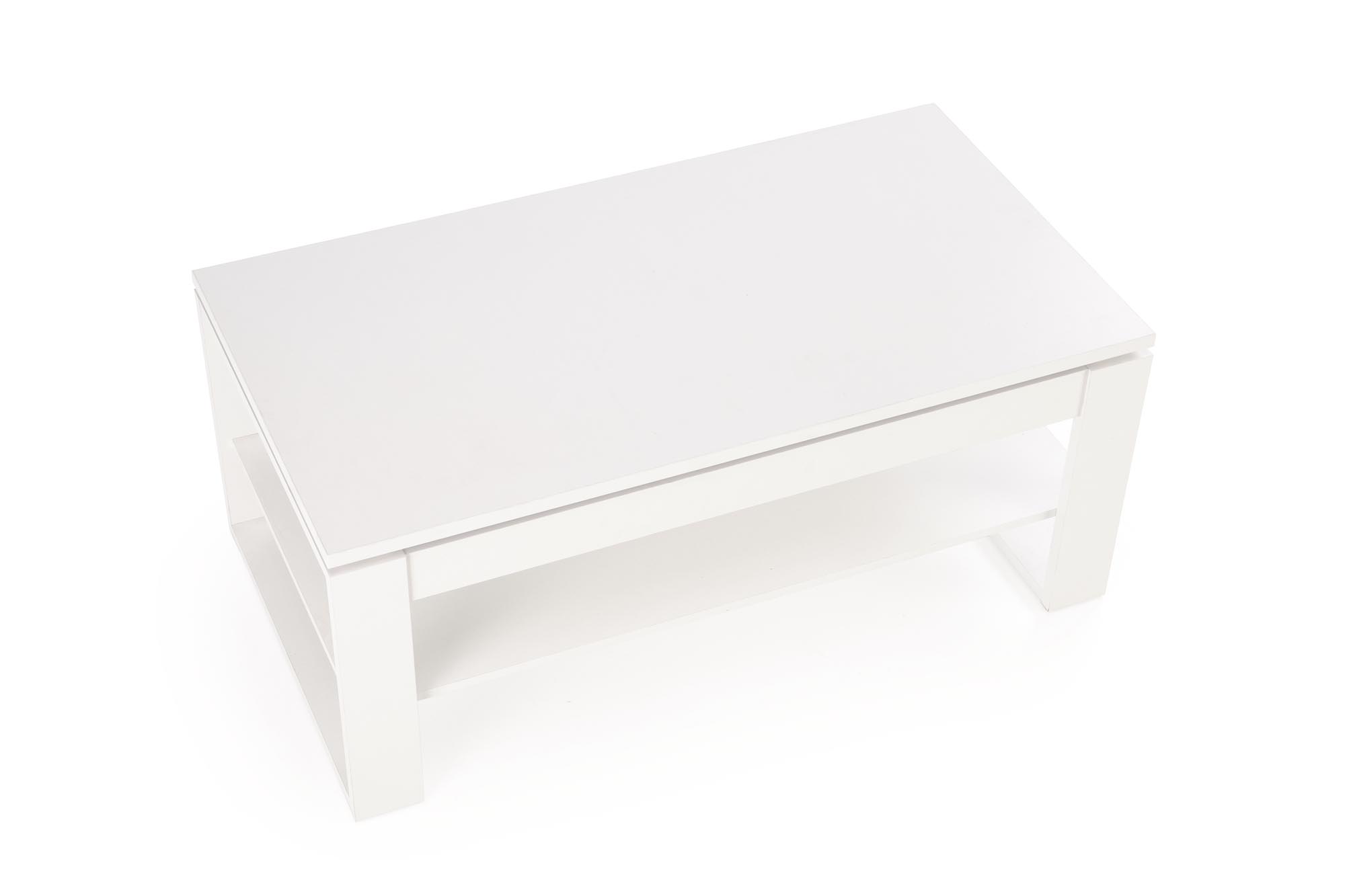 Konferenční stolek BETTY se zvedací deskou, bílý