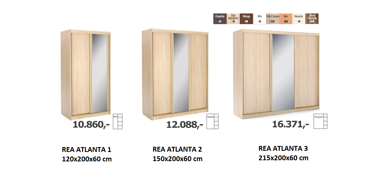 Šatní skříň REA ATLANTA 1