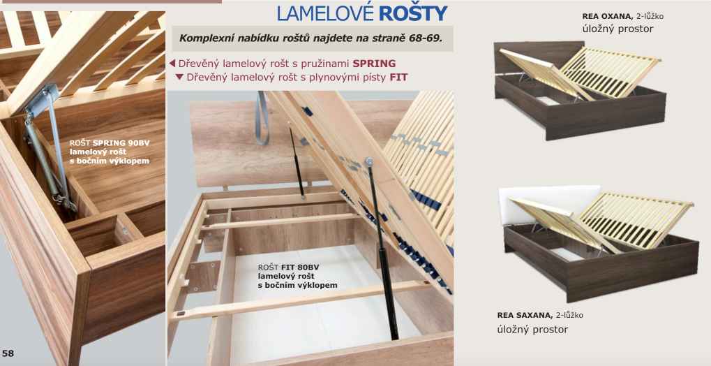 Manželská postel REA OXANA 160