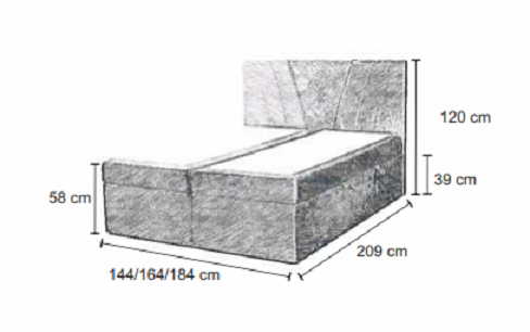 Manželská postel BOXSPRING