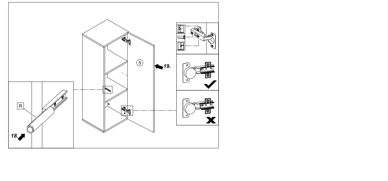 Závěsná skříňka REA REBECCA 10K + 10D
