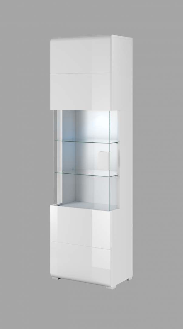 Vitrína TOLEDO Bílá/ bílý lesk