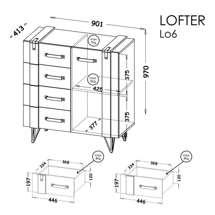 Komoda LOFTER 6