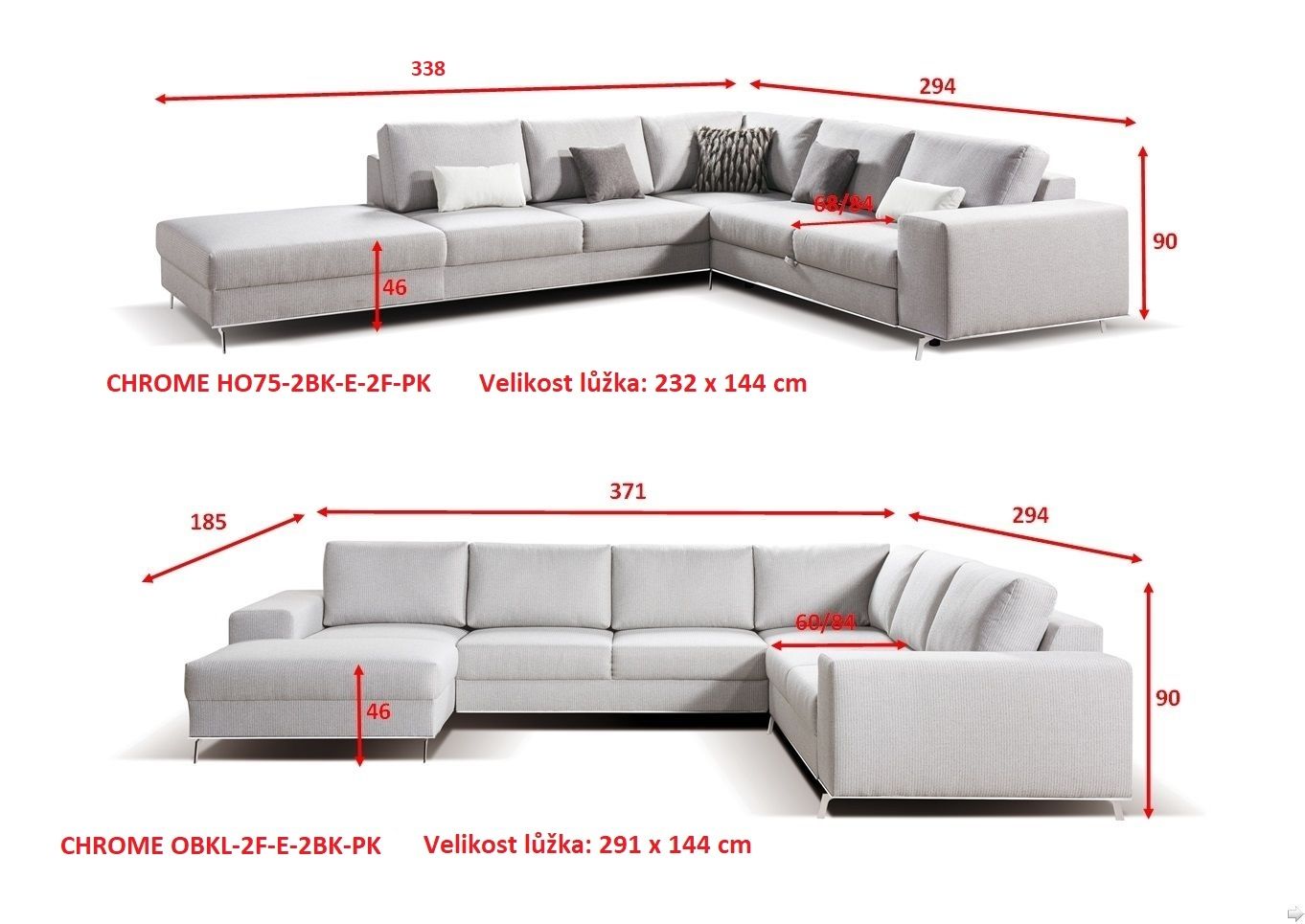 Sedací souprava CHROME do U 2