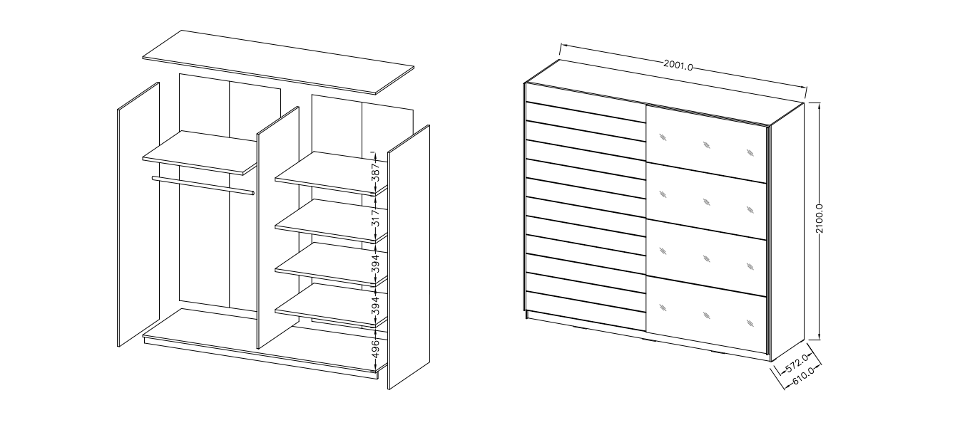 BETA ložnice Dub Monastery/ Dub Monastery - černá