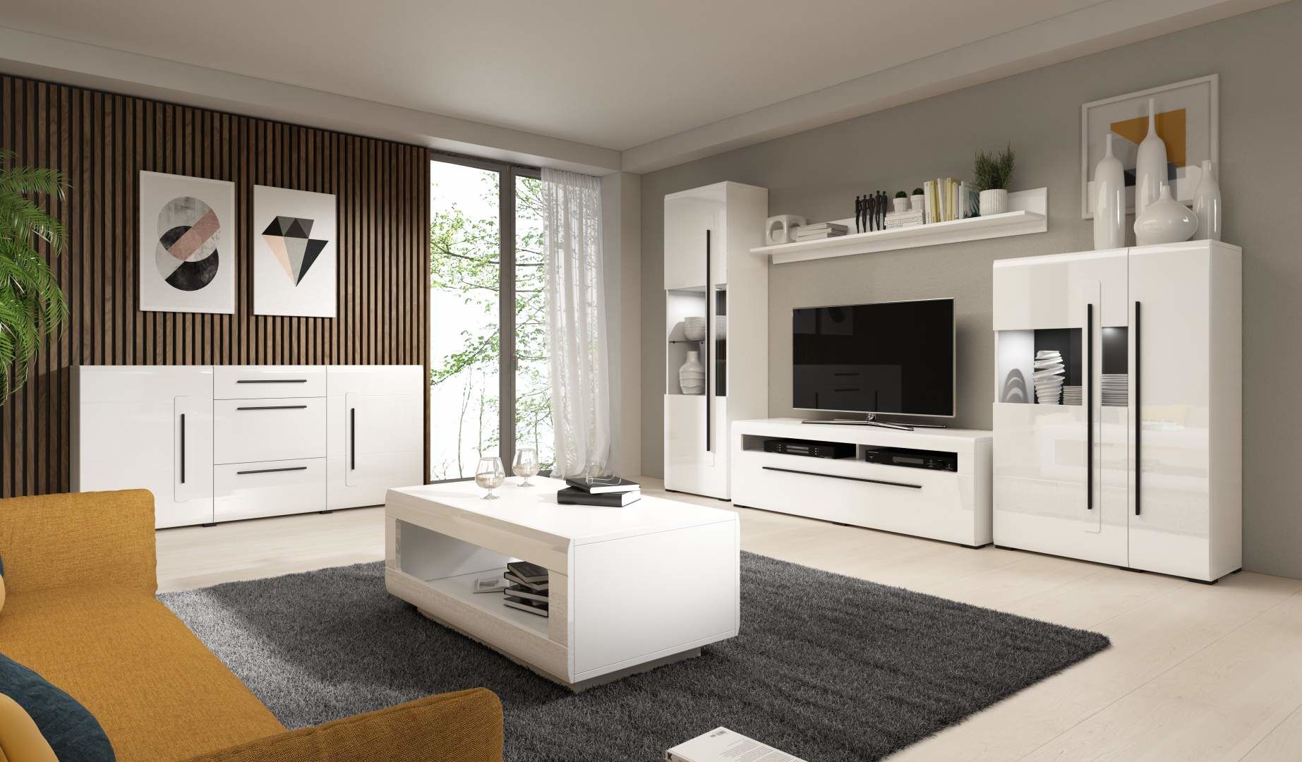 Komoda II TULSA Bílý lesk