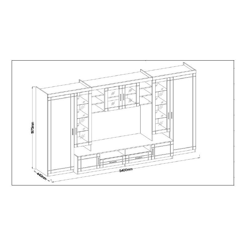 Obývací stěna PARISS