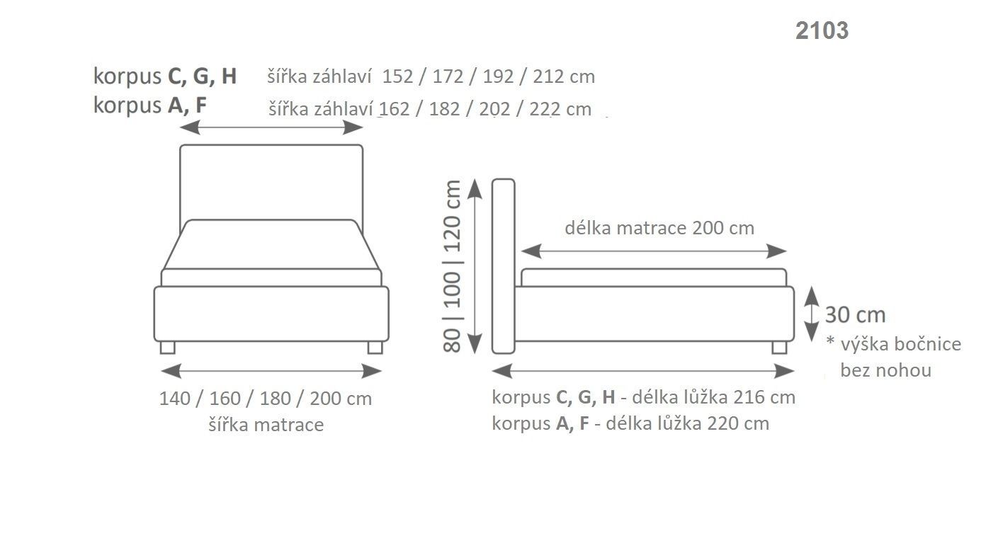 Manželská postel MINI-MAX 2103