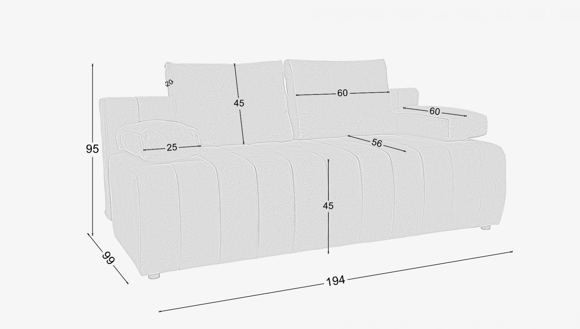 Rozkládací pohovka DINO BIS