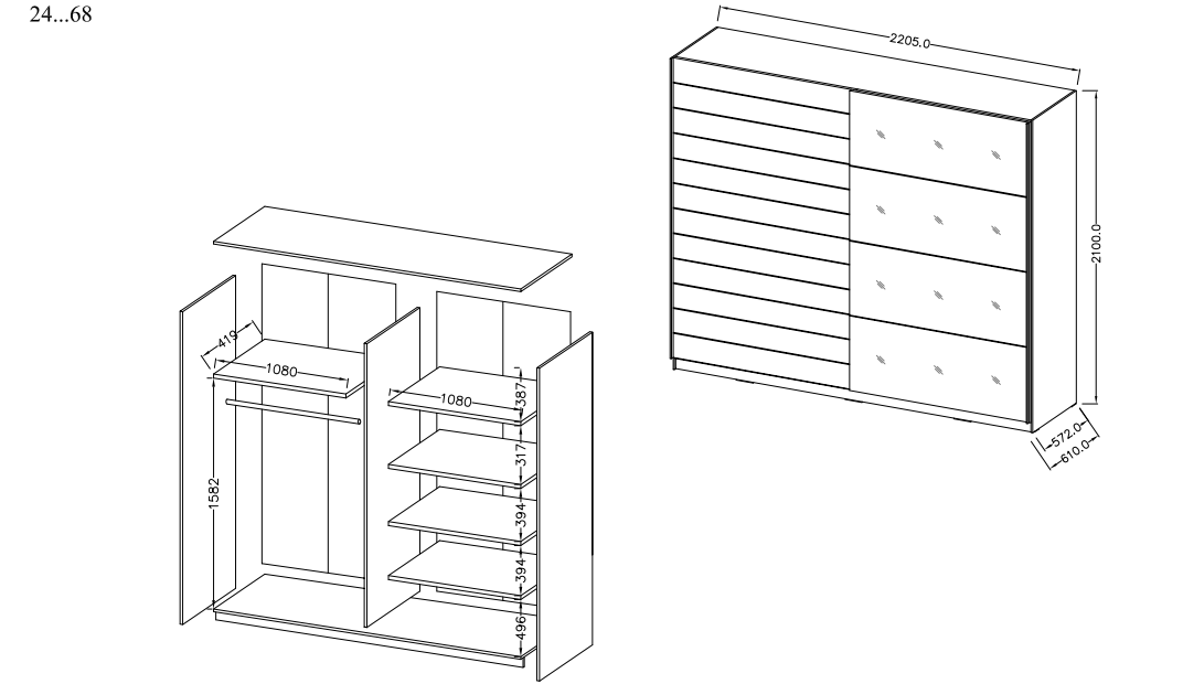 GALAXY ložnice - Abisko jasan