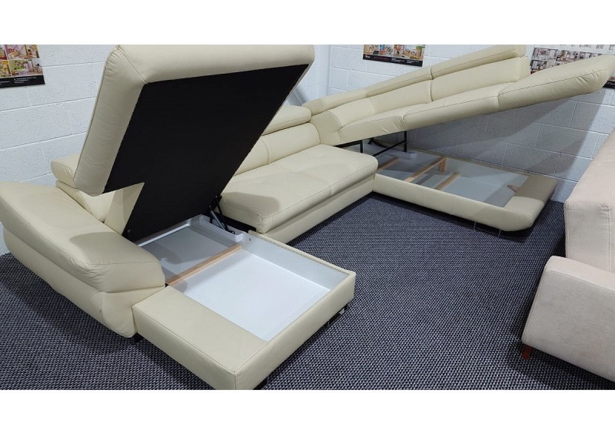 Kožená sedací souprava AVOLA do U