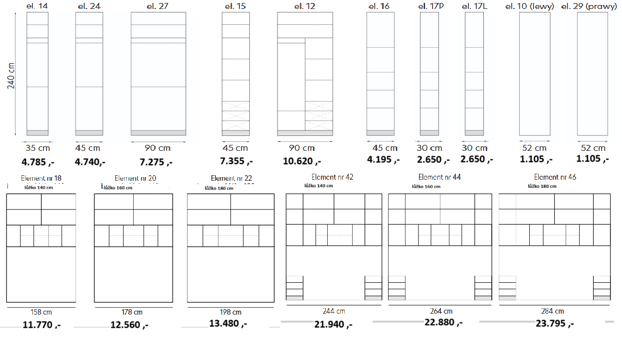 Šatní skříň VARIA SLEEP I