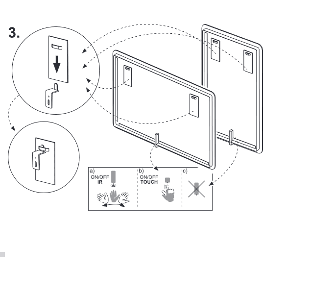 Koupelnové zrcadlo STELLA  LED - 50