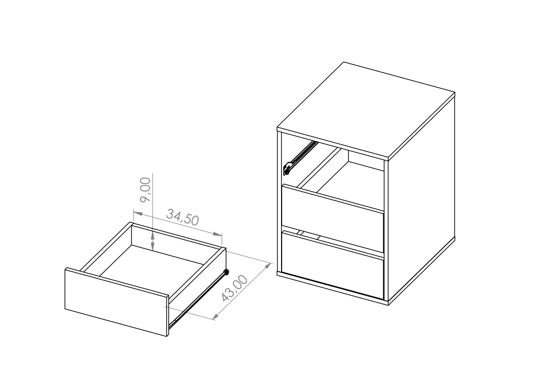 Posuvná šatní skříň BONNO 250
