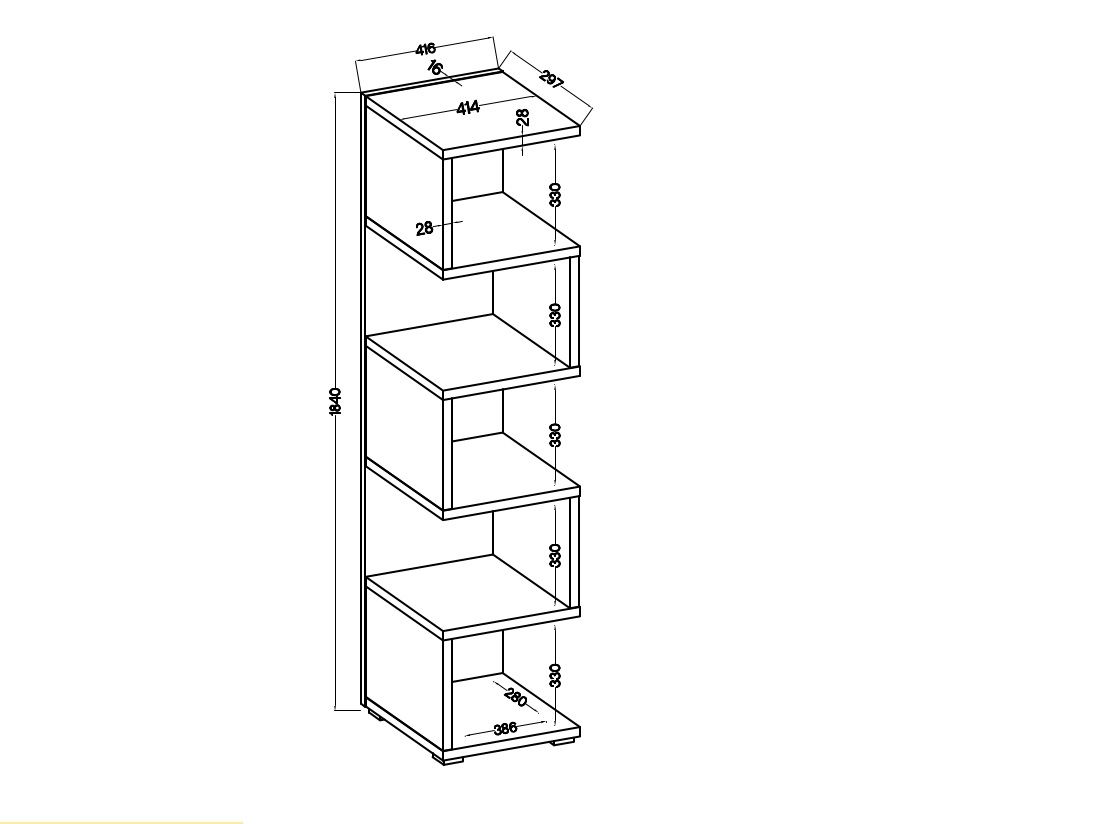 Regál MORA 01 světle šedý