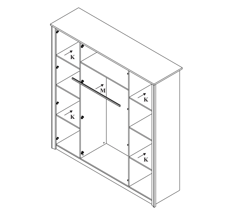 Šatní skříň Finezia F4 Dub Sonoma