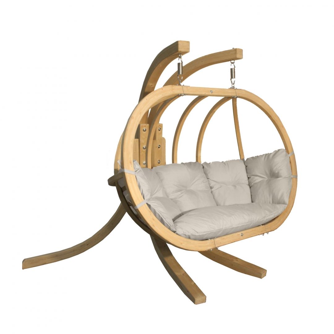 Závěsné dvojkřeslo z masivu