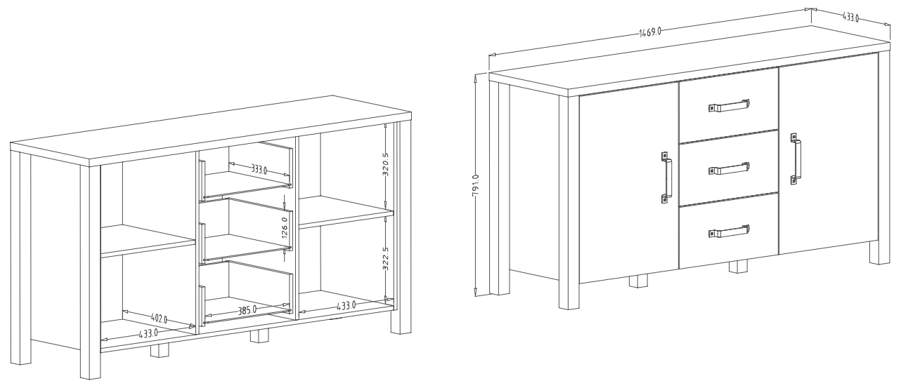 Obývací sestava OLIN I Appenzellský smrk