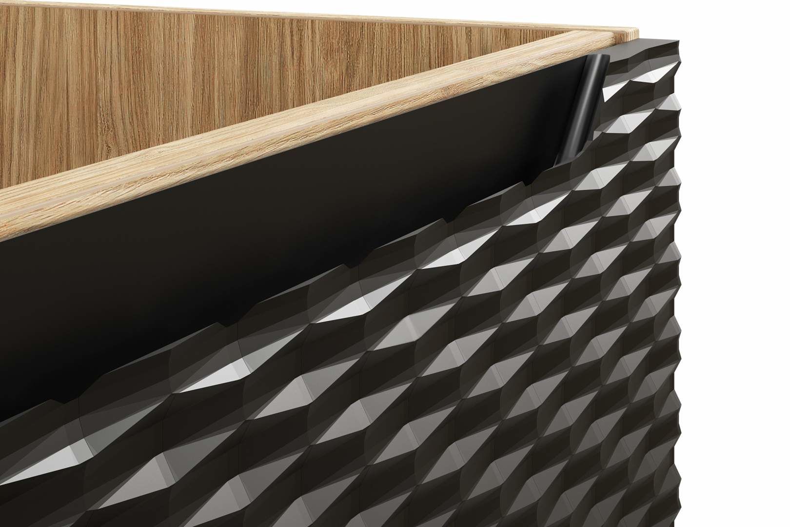 Koupelnová skříňka OCEAN ČERNÁ 82-70 2S a deska  SKLADEM