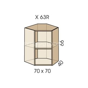Rohový nástavec na skříň JIM 5 X 63R