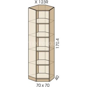 Rohová skříň JIM 5 X 123R