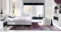 Sestava do ložnice LUX Bílá / Černá
