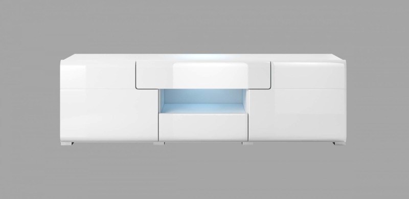 TV komoda TOLEDO Bílá/ bílý lesk