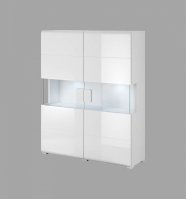 Vitrína I TOLEDO Bílá/ bílý lesk