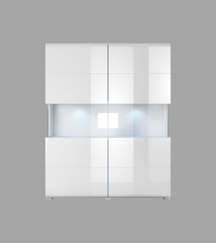 Vitrína I TOLEDO Bílá/ bílý lesk
