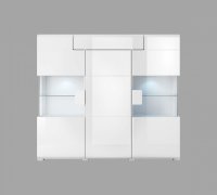 Vitrína II TOLEDO Bílá/ bílý lesk