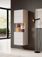 Závěsná vitrína TOLEDO Bílá/ bílý lesk