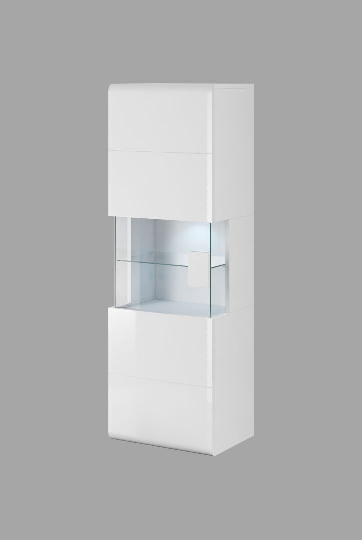 Závěsná vitrína TOLEDO Bílá/ bílý lesk