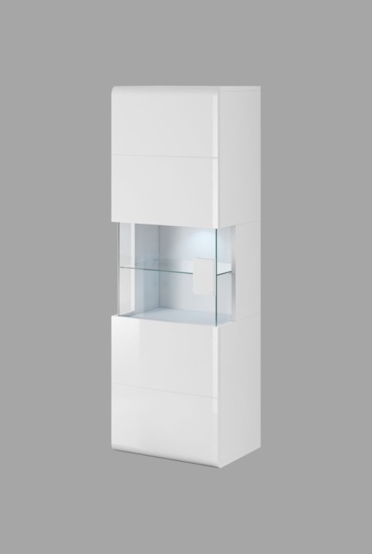 Závěsná vitrína TOLEDO Bílá/ bílý lesk