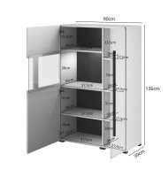 Obývací pokoj TULSA Bílá - bílý lesk