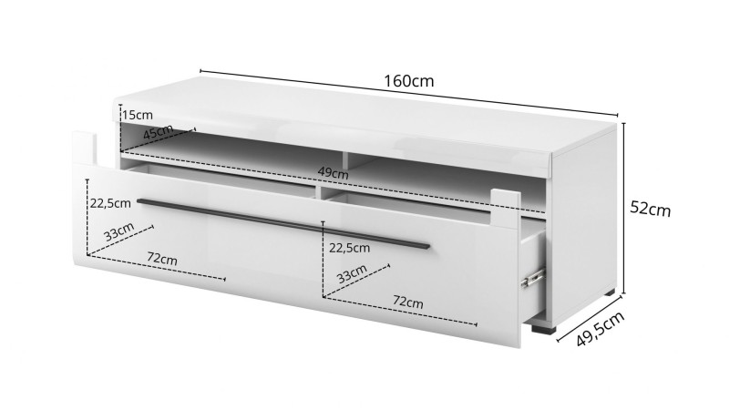 Obývací pokoj TULSA Bílá - bílý lesk