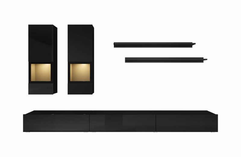 Obývací sestava ATHENS Černý supermat