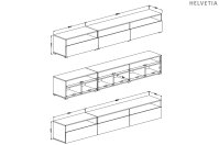 Obývací sestava ATHENS Černý supermat