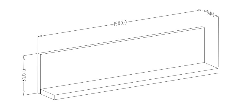 Police závěsná Bota Antracit